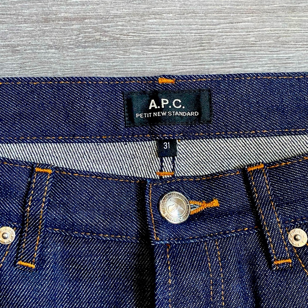 A.P.C. Petit New Standard- Raw Indigo. Worn Once. Never washed. 100% Cotton.